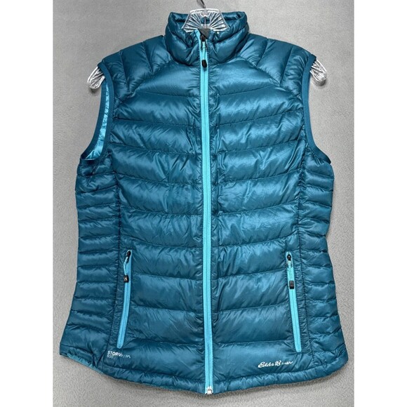 Eddie Bauer Down‎ Storm 800 Vest Womens Sz Small Turqouise Puffer Athleisure - Picture 1 of 16